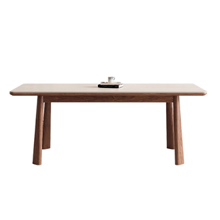 梵创 中古风岩板餐桌椅客厅家用法式高端全实木托长方形吃饭桌子