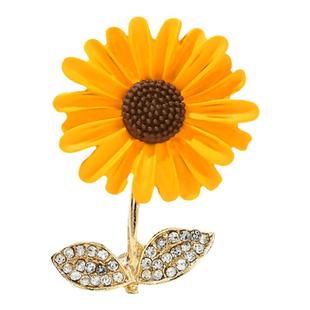 向日葵胸针饰品挂件胸章徽章高考一举夺魁中考葵花防走光别针女款
