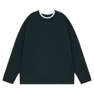 GLOBAL WORK 卫衣男2025冬季新款纯色休闲假两件长袖上衣580441