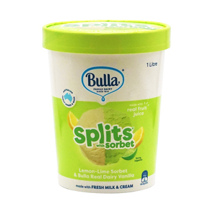 【2026新年新品】Bulla进口奶油青柠树莓味雪芭大桶冰淇淋1L/580g