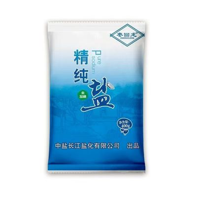 细盐盐未加碘家庭食用盐400g10袋