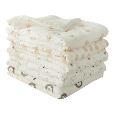 婴儿被子纯棉柔软透气纱布空调被