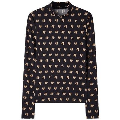 U/TI满版字母印花加高T恤女 复古老花皮肤打底衣尤缇2025春季新款