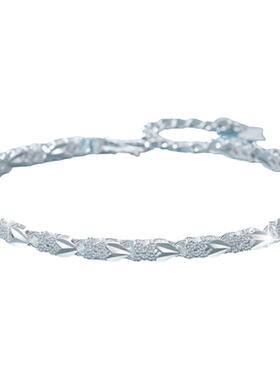 【中国·黄金】纯银手链好运四叶