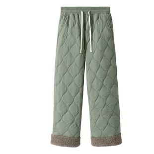 班尼路S&K加绒裤子男款冬季加厚保暖男士休闲裤宽松防寒直筒长裤A