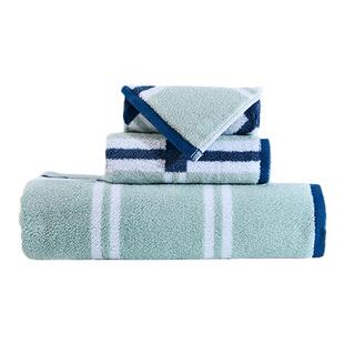 LOFTEX/亚光吸水浴巾毛巾方巾三件套家用柔软不掉干发帽洗澡巾女