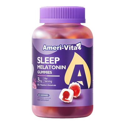 gaba睡眠软糖助眠褪黑素差旅便携睡眠片英国进口茶氨酸AmeriVita