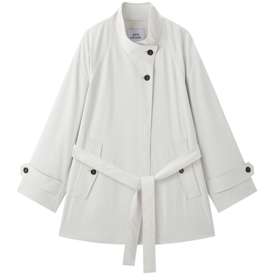 【商场同款】太平鸟26春一手长立领斜门襟廓形风衣外套A1BEG1491