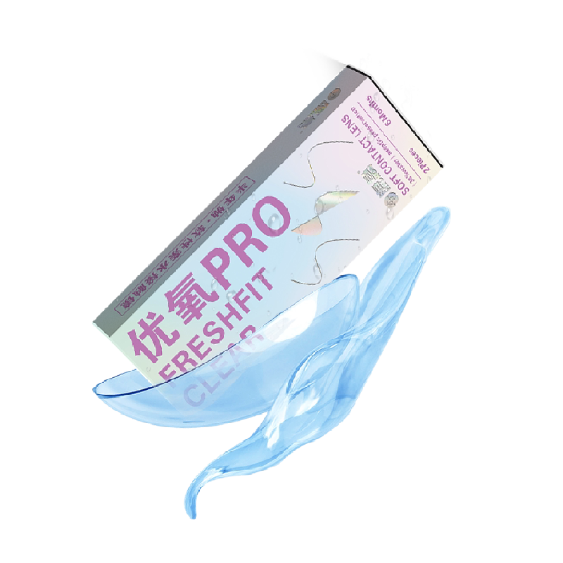 海昌隐形眼镜半年抛优氧水感舒适高透氧近视镜片UV防护干敏眼