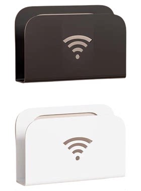 路由器置物架光猫支架wifi墙上固定器粘贴机顶盒免打孔收纳放置架