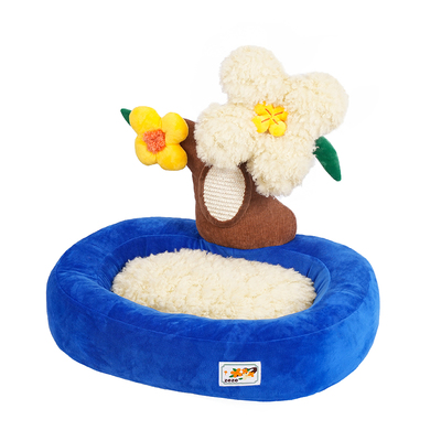 zeze猫窝猫抓板一体保暖猫床