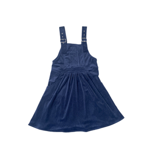 Punkhoo 秋冬甜美藏青色灯芯绒吊带连衣裙女可爱学院风百搭小个子