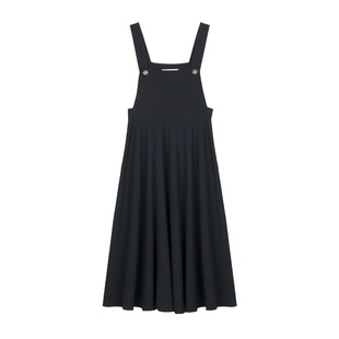 2026夏季大码日系连衣裙女显瘦遮肚黑色背带裙适合胖胖女孩的裙子