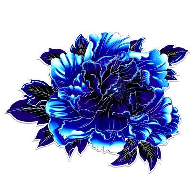 汽车划痕贴纸电动摩托贴个性牡丹花车身刮痕遮挡装饰贴遮盖汽车贴