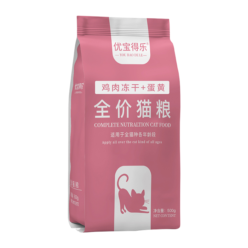 優(yōu)寶得樂凍干貓糧1斤裝成貓幼貓營養(yǎng)增肥發(fā)腮藍貓英短天然三拼糧