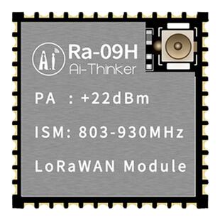 安信可LoRa无线扩频模块Ra-09H支持LoRaWAN协议STM32WLE5CCU6芯片