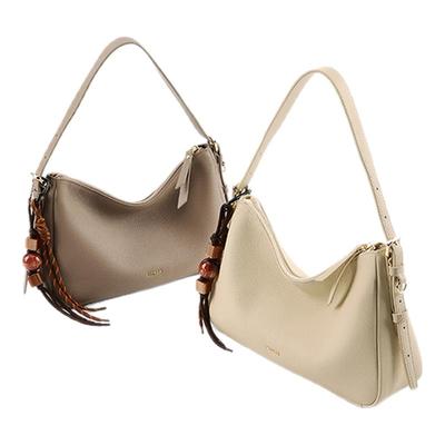 红谷包包女2025新款质感真皮单肩