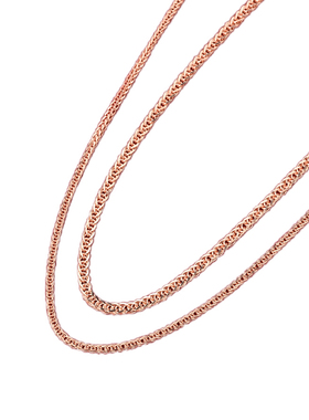S925纯银项链肖邦链彩金玫瑰金色