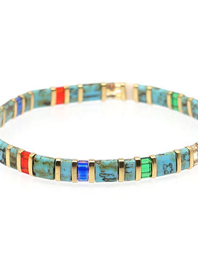 小众首饰品日本欧美风黑白小手链