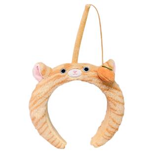 儿童可爱发箍女童毛绒猫耳搞怪创意发饰宝宝卡通动物拍照钓鱼头箍