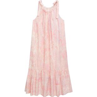 播商场同款蝴蝶结绑带无袖连衣裙商场同款度假长裙BDR2LD1239