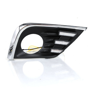 适用于16-18款日产天籁日行灯前雾灯改装LED日间行车灯前杠装饰灯