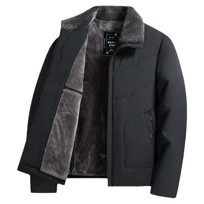 啄木鸟中年男士外套加绒加厚款爸爸装冬季棉袄防寒服中老年人棉衣