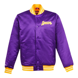 NBA官方Mitchell&Nes湖人/猛龙/魔术冬季男运动复古缎面夹克外套