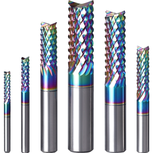 威特5A七彩涂层V底玉米铣刀水泥板雕刻机刀具玉米刀铣刀钨钢铣刀