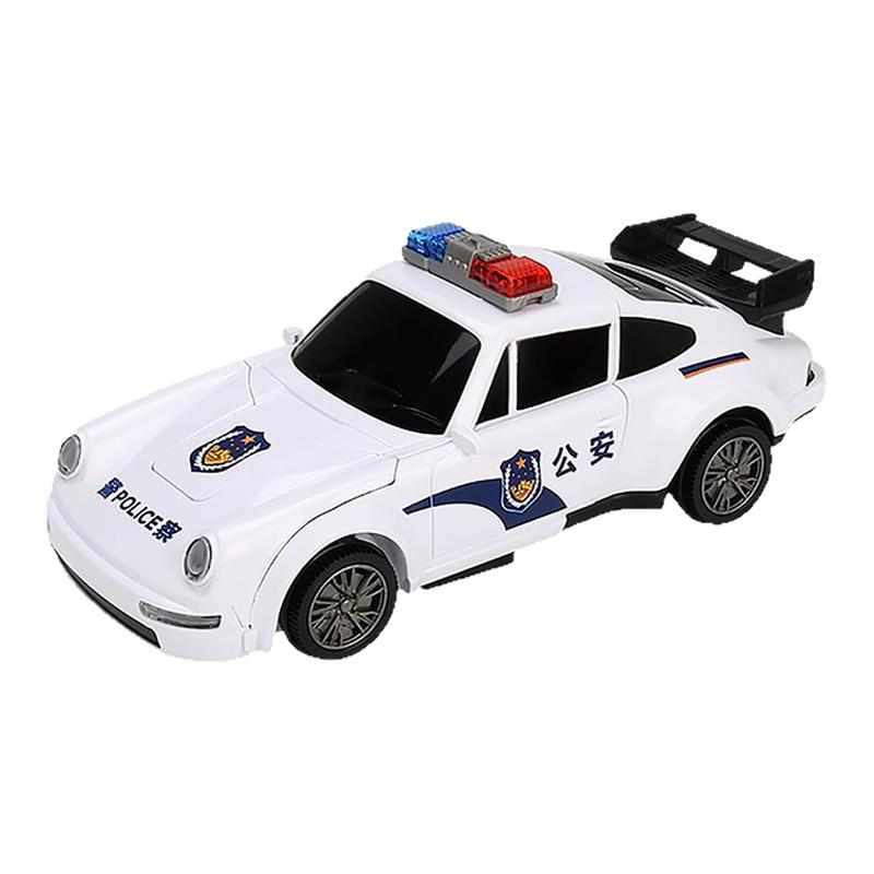 电动变形警车】汽车机器人玩具车