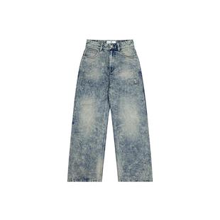 Called Back牛仔裤女2025秋季新款潮流辣妹高腰宽松直筒蓝色裤子