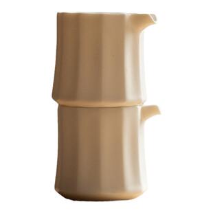 木墨生活 竹节公道杯 手工德化白瓷 陶瓷茶杯 家用分茶器功夫茶具