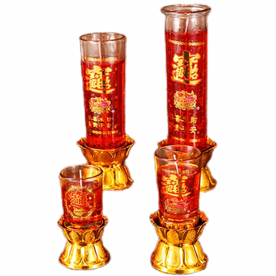 水晶蜡烛酥油灯家用供奉无烟蜡烛