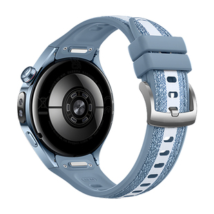 新款适用华为watch5手表带42mm女十周年蓝色复合素皮腕带46mm原装同款氟橡胶Watch5智能专用无缝按键按压式男