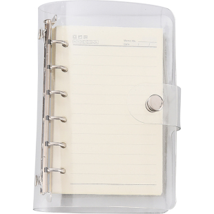 新品PVC外壳软皮透明封面a7迷你活页本可爱a5简约b5/a4网红手帐本