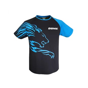 DONIC多尼克服童装男款女款乒乓球服运动服速干短袖狮子圆领83276