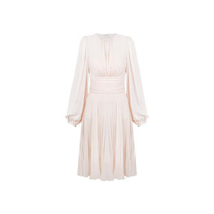 MummyCat下蛋喵【真爱至上】26新品温柔浪漫压褶收腰中长款连衣裙