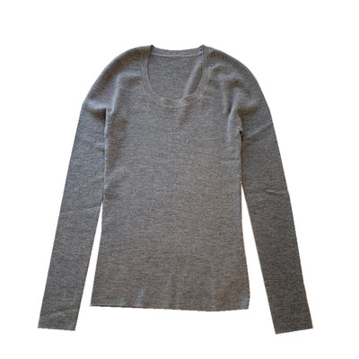 无缝一体蛋领扬子纱羊毛衫纯色