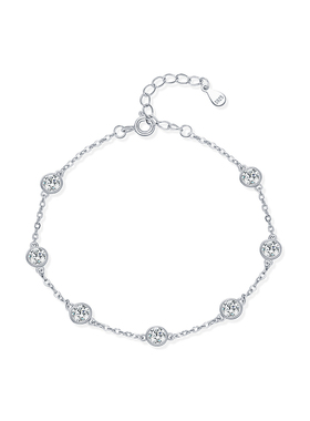 摩典S925纯银闪耀泡泡钻高级手链