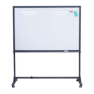 白板支架式书写板办公室会议板磁性亮光立式教学培训移动带轮大黑板家用涂鸦记事绘画可擦钢化玻璃儿童写字板