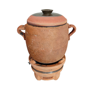 老式手工无釉粗陶吊子土砂锅煲汤家用燃气耐高温卤肉砂罐煨汤瓦罐