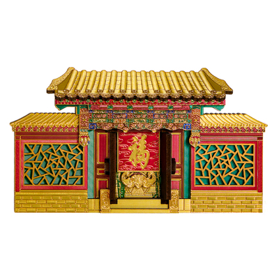 恭王府垂花门木质建筑冰箱贴博物馆文创旅游纪念北京生日伴手礼物