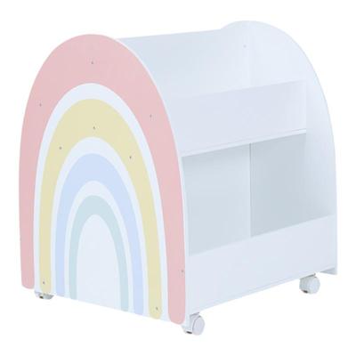 teamson儿童书架绘本架彩虹