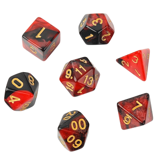 彩色跑团骰子金属礼盒套装coc多面克苏鲁桌游8亚克力20面数字色子