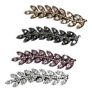 精致麦穗鸭嘴夹边夹韩国水钻发夹刘海女士侧边发卡女2024新款高端