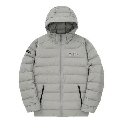 Discovery探索户外防泼水轻薄羽绒服90鹅绒连帽防寒保暖外套男冬