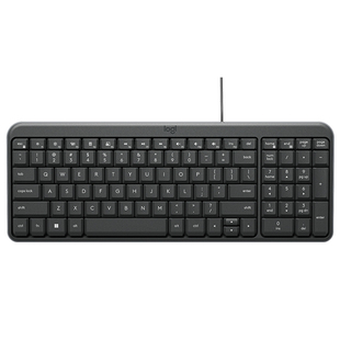 罗技 K106 有线薄膜键盘办公专用笔记本台式电脑打字即插即用USB