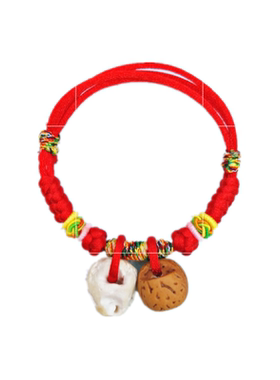 成人孕妇宝宝新生儿童防吓猪精骨桃核五彩红绳手脚链出门饰品