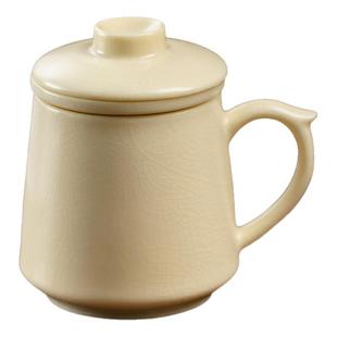 容山堂李斌象牙白汝窑泡茶杯茶水分离杯个人专用马克杯办公杯水杯