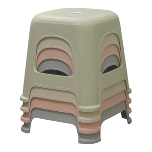 家用加厚塑料凳子30cm茶几矮凳可叠放凳子大人结实板凳防滑洗澡凳